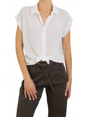 Camicia tinta unita mezza manica 